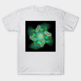 Green Satin Pinwheel T-Shirt